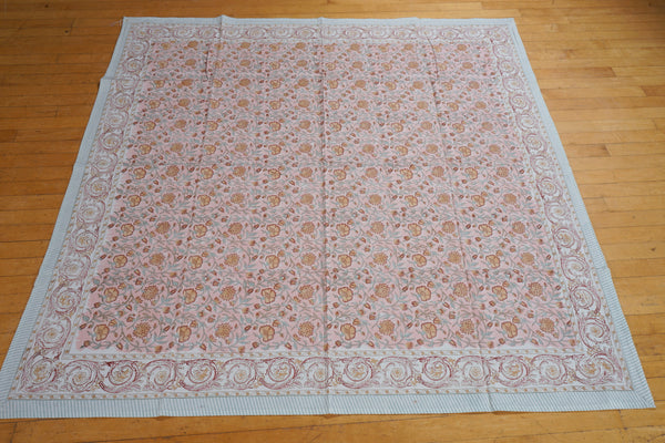 Block Printed Cotton Table Cover - 150 x 150 cms